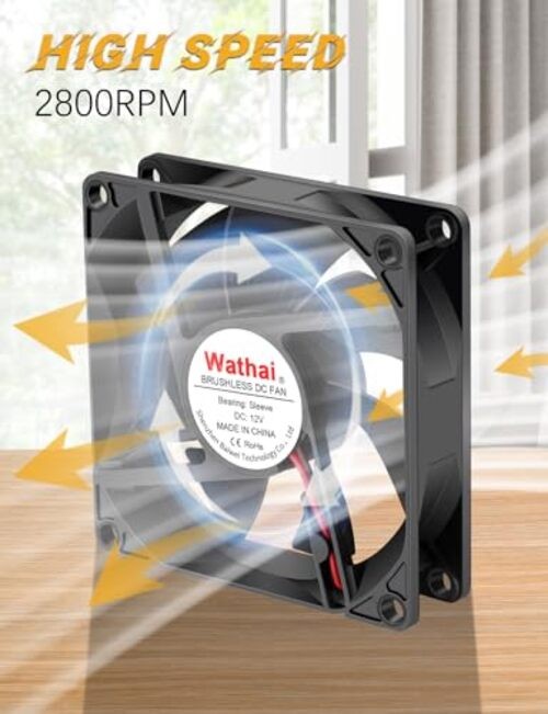 80mm x 20mm 8020 12V DC Cooling Fan 2Pin High Preformance 80x20mm 1PCS