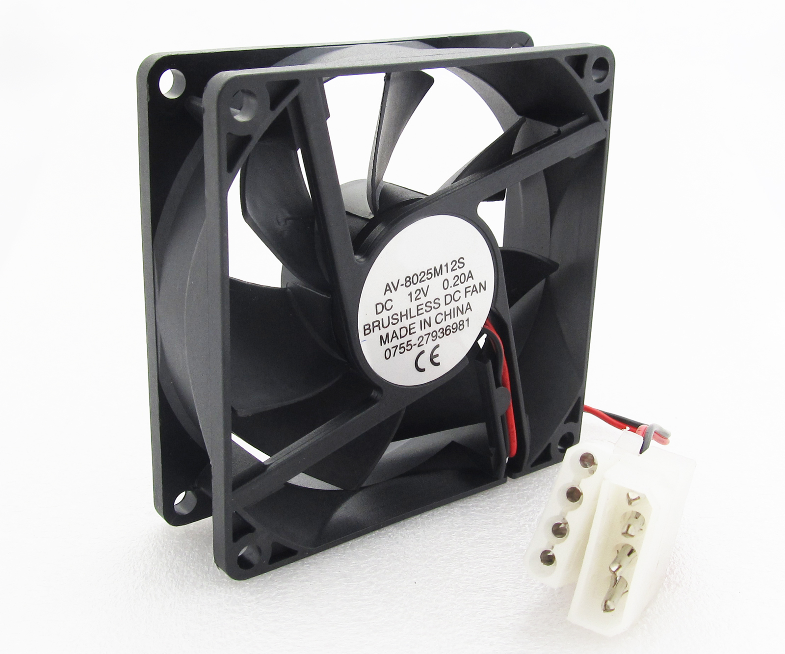 1pc New 4-pin power supply Brushless DC Cooling Fan 7 Blades 12V 80x8x25mm 8025