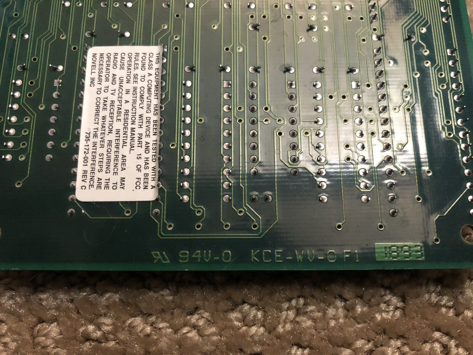 Novell 738-149-002 REV C Network Card