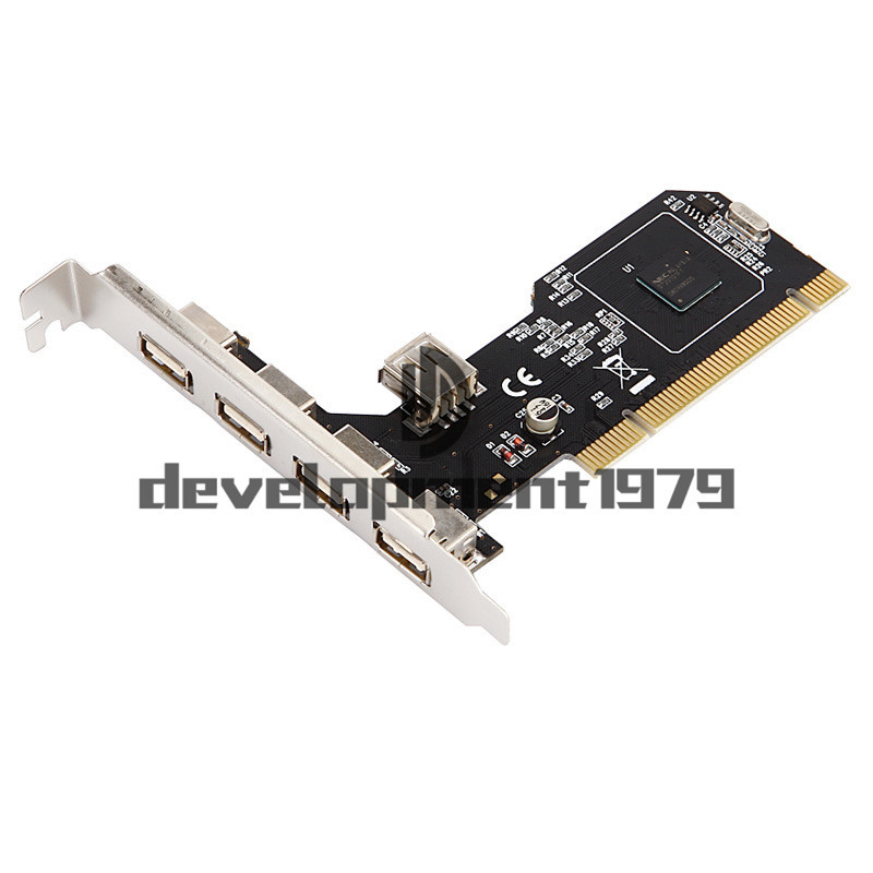 1PC 480Mbps High Speed 5 Port USB 2.0 PCI Hub Card Controller Adaptor Module