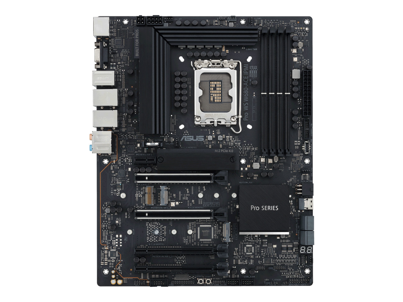 ASUS Pro WS W680-ACE IPMI Intel W680 LGA 1700 ATX workstation motherboard, dual