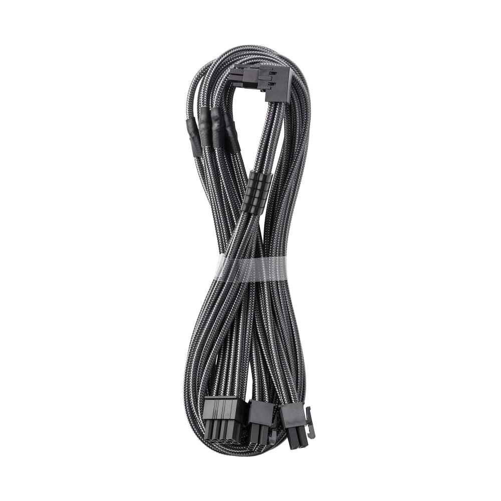 -Series ModMesh Sleeved 12V-2×6 12VHPWR 90° StealthSense PCIe Cable for Corsa…