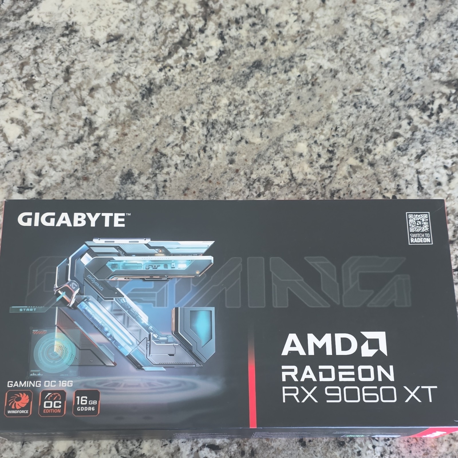 box only GIGABYTE Radeon RX 9060 XT Gaming OC 16GB GDDR6 HDMI DP Multi-Monitor