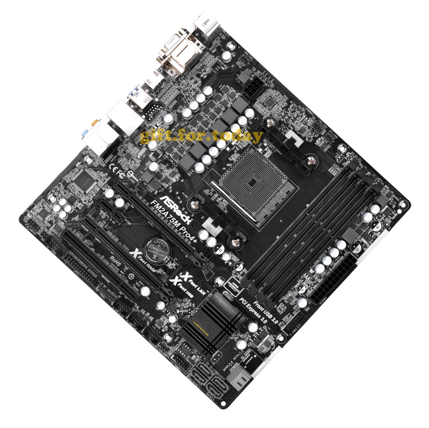 ASRock FM2A75M Pro4+ AMD A75 Socket FM2+ DDR3 DIMM Motherboard Micro ATX USB3.0