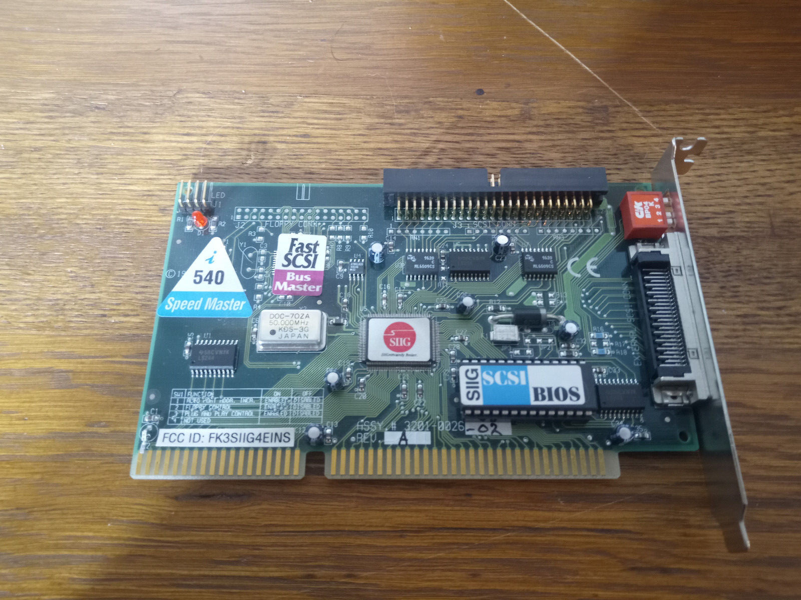 Fast Scsi Bus Master i-540 Speed master 1208-0026 rev.1, fcc id: FK3SIIG4EINS