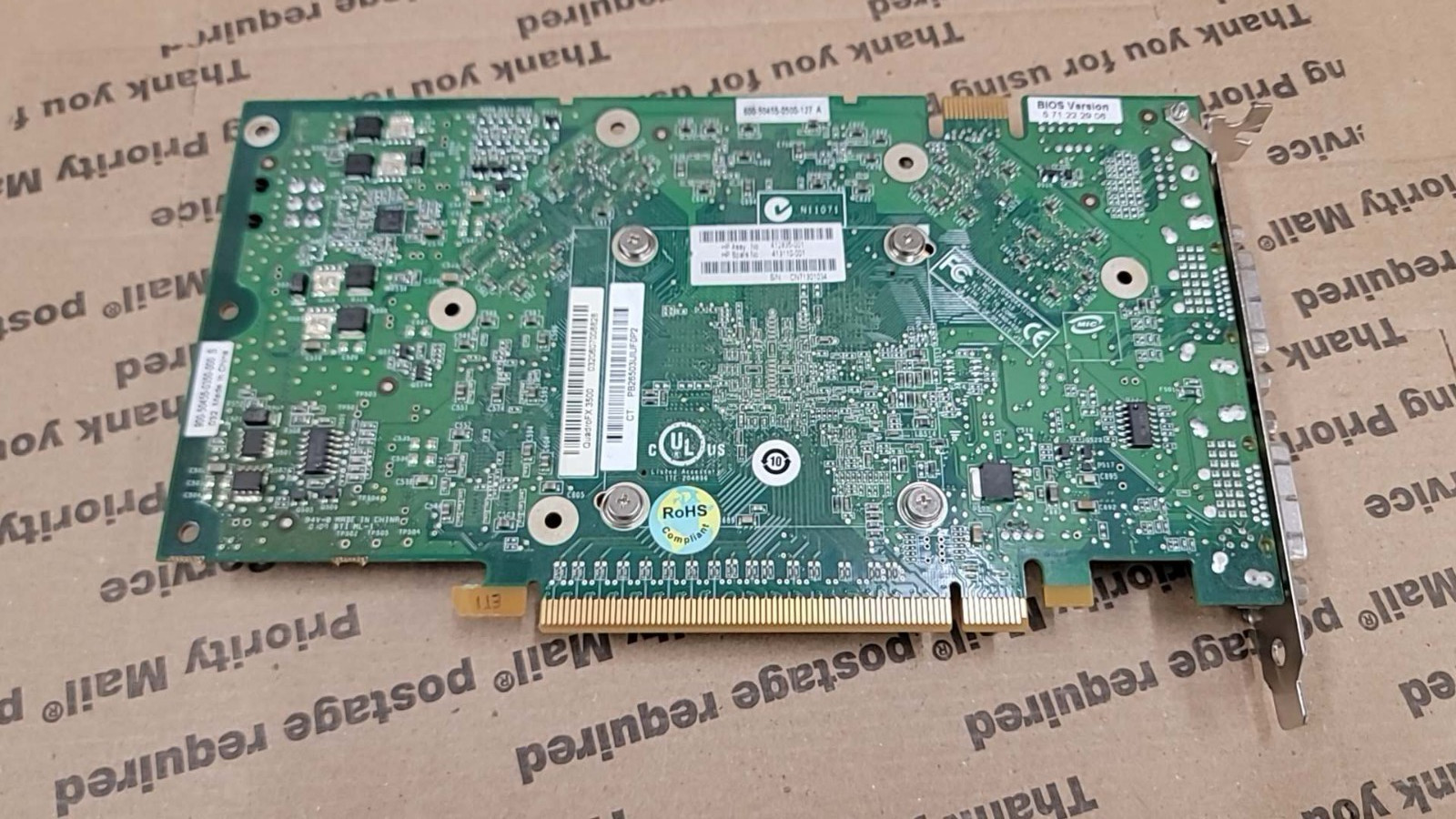 NVIDIA QUADRO FX3500 256MB Dual DVI Video Card by HP 413110-001