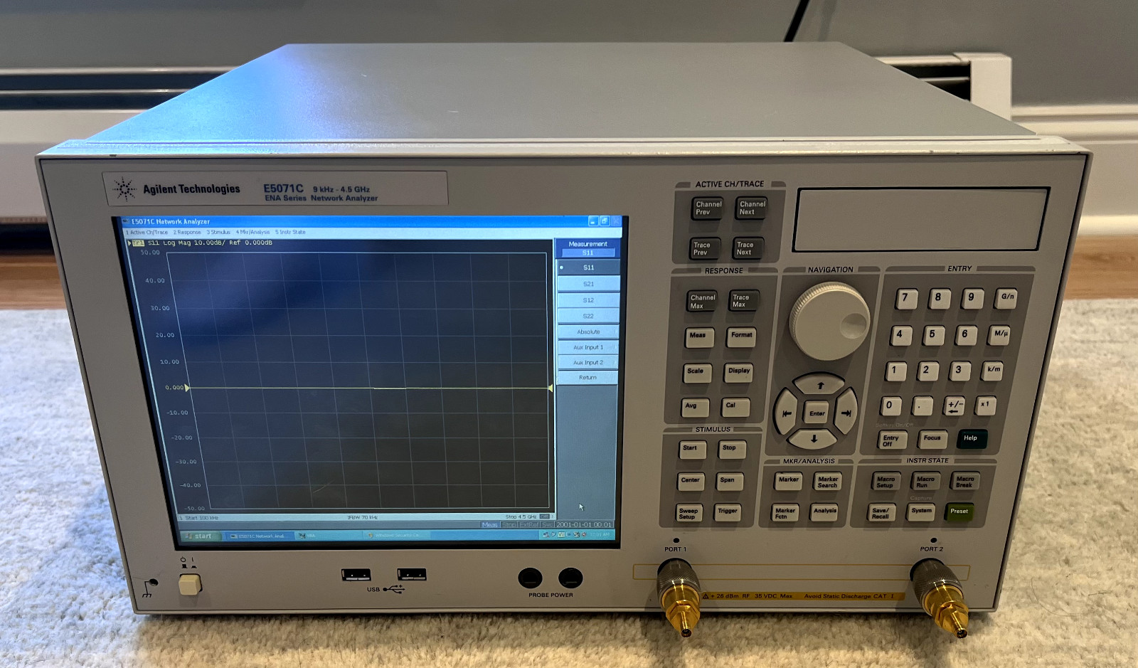 agilent technologies e5071c network analyzer 9kHz 4.5 GHz ENA series