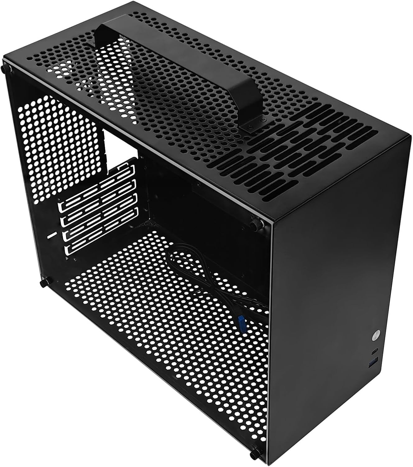 V500 Mini Portable M-ATX/ITX Computer Case, MINI-Tower CASE, Full Side Transp…