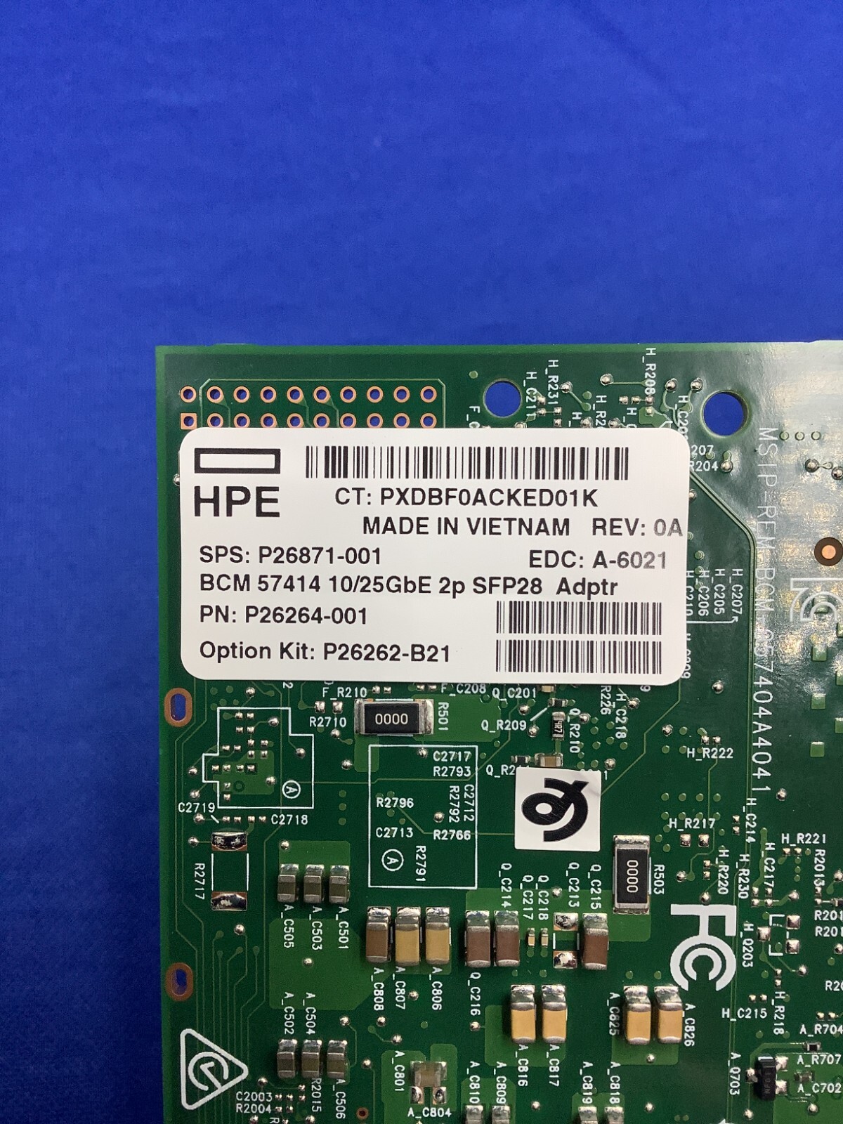 P26262-B21 HP BROADCOM BCM57414 ETHERNET 10/25GB 2-PORT SFP28 ADAPTER P26871-001