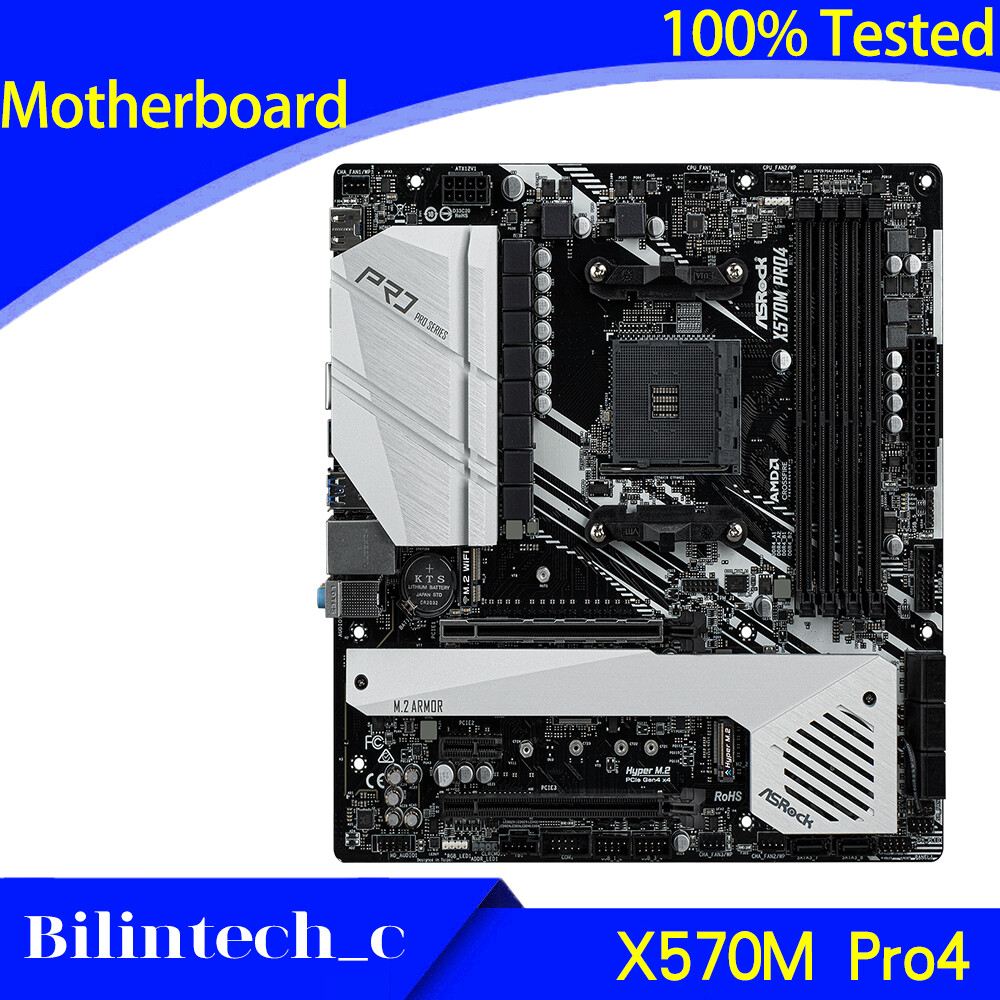 FOR ASRock X570M Pro4 X570 Motherboard Supports 3700X 3600X 3400G DDR4 64GB