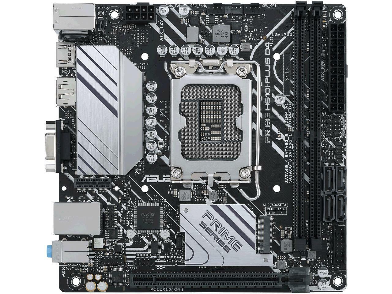 ASUS PRIME H610I-PLUS D4-CSM LGA 1700 Intel H610 SATA 6Gb/s Mini ITX Intel Mothe