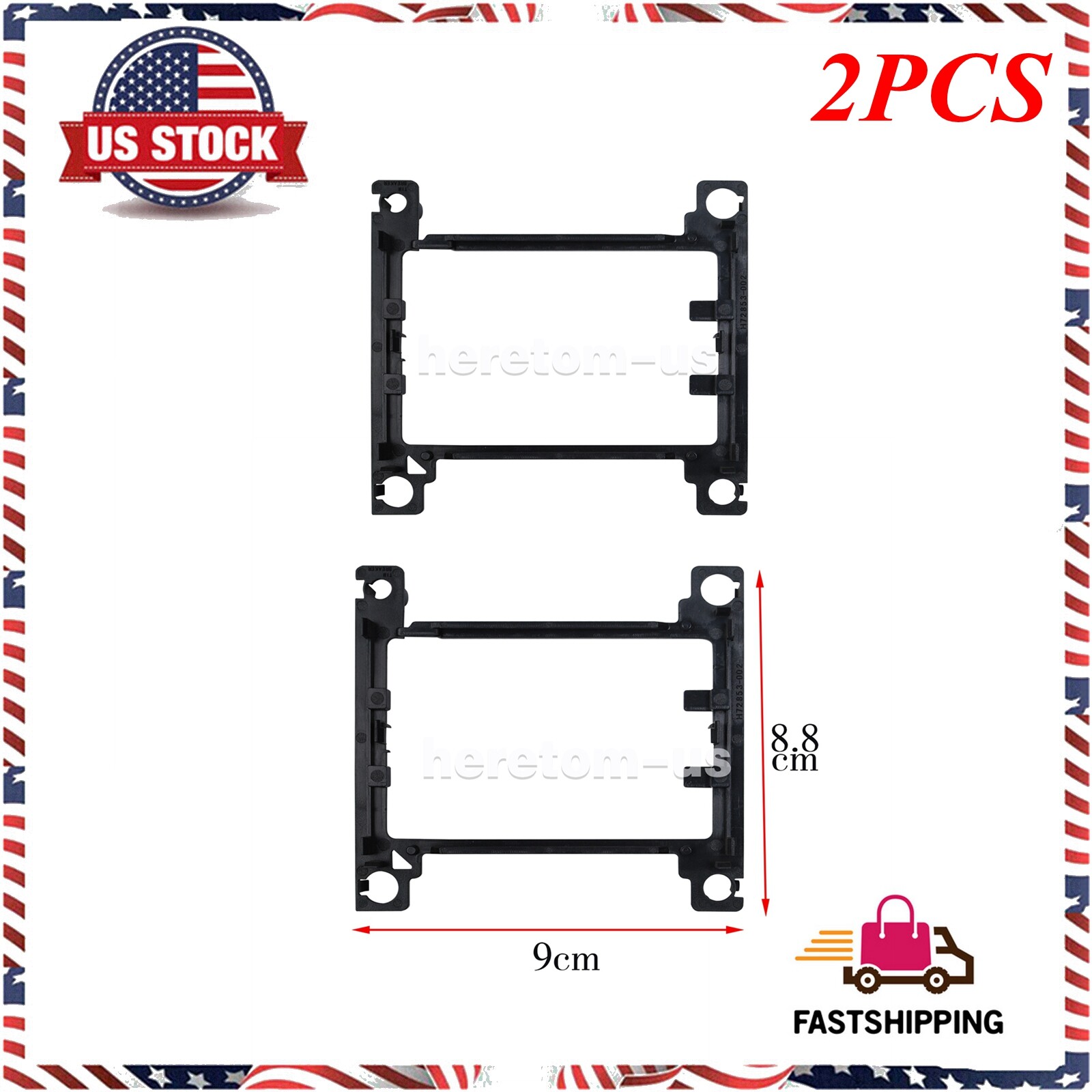 Lot of 2PCS LGA3647 CPU Heatsink Sled Tray Holder Bracket Carrier H72853-002