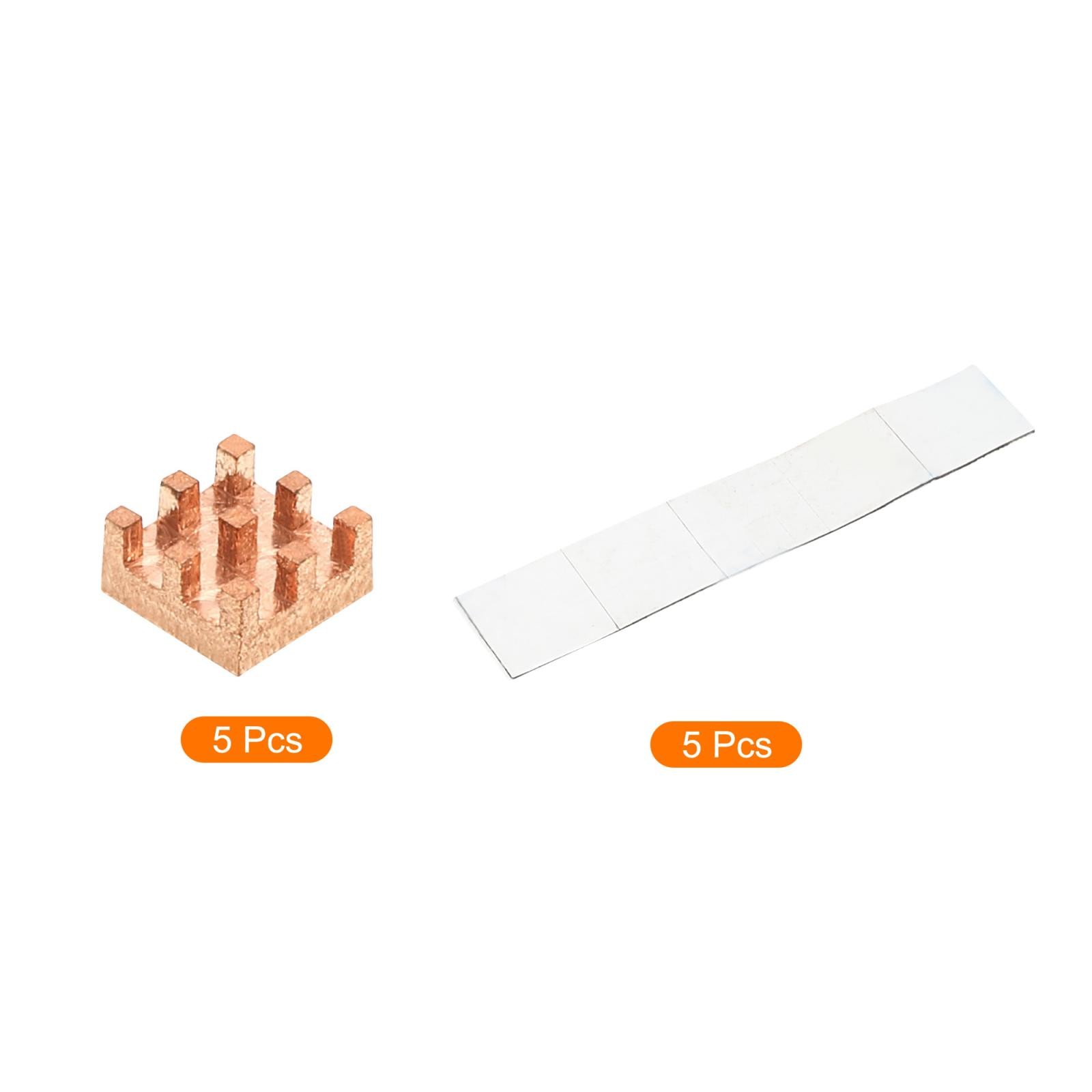 5pcs Copper Heatsink 6x6x3mm with Self Adhesive for IC Chipset Cooler