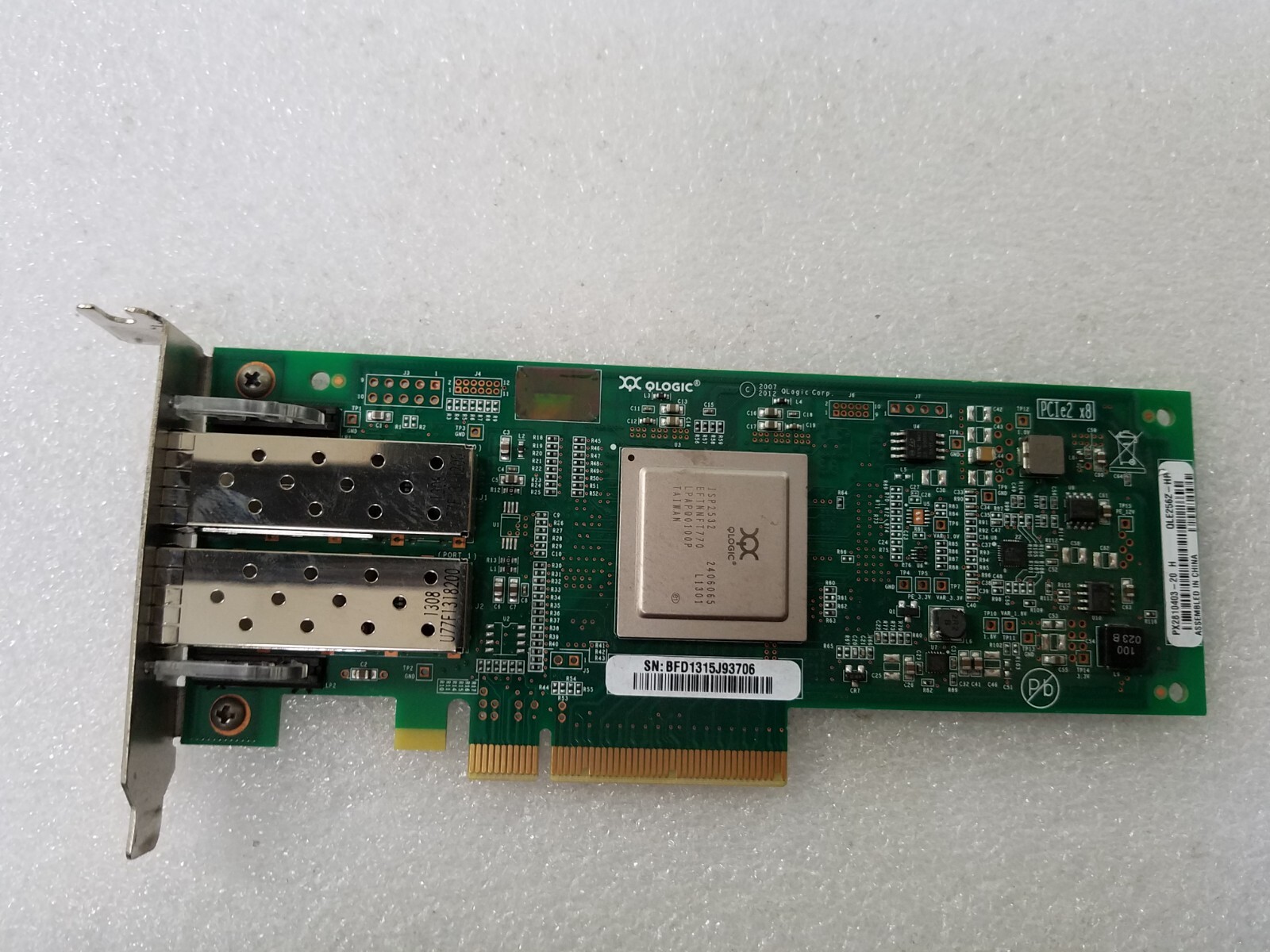 Q-Logic QLE2562 HP 499191 Dual Port Fiber Channel Host Bus Adapter Low Bracket