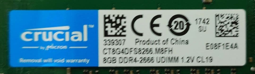 Crucial 8GB DDR4 2400MHz Desktop Memory RAM CT8G4DFS8266.M8FH Tested
