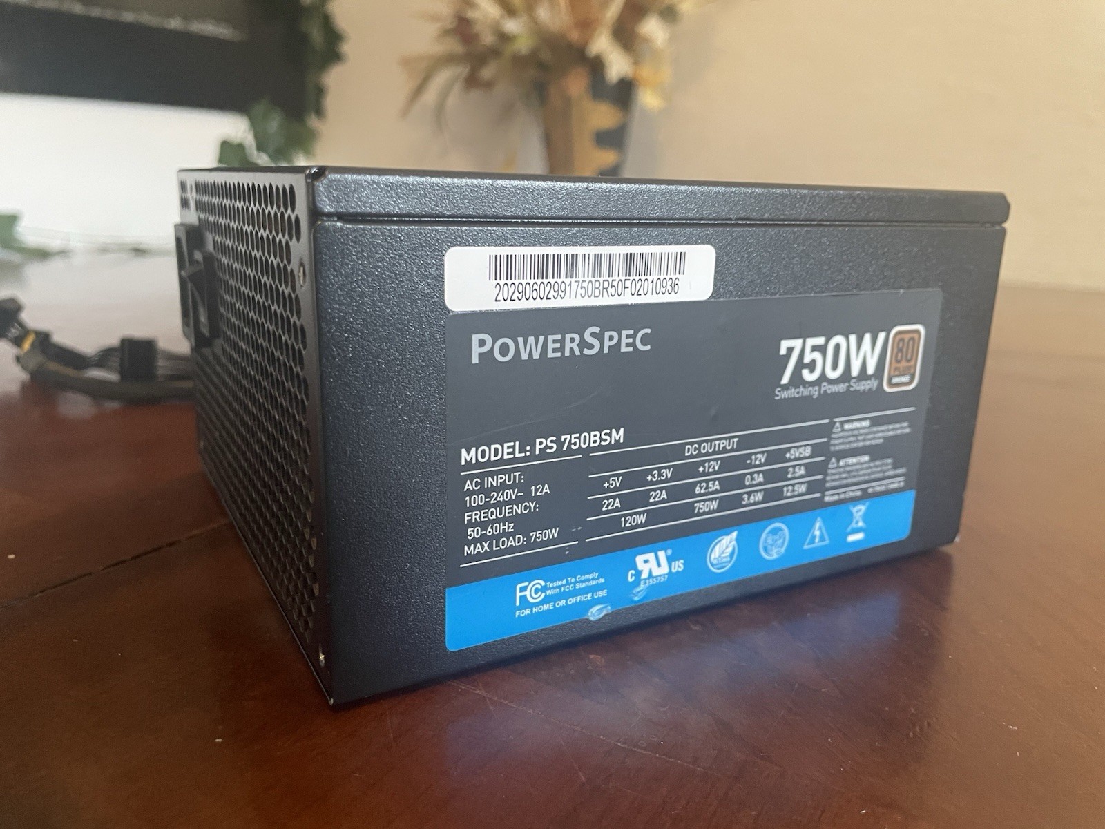 PowerSpec PS750BSM 750W ATX 80+ Bronze Non-Modular PSU 4+4 CPU 6+2 PCIe