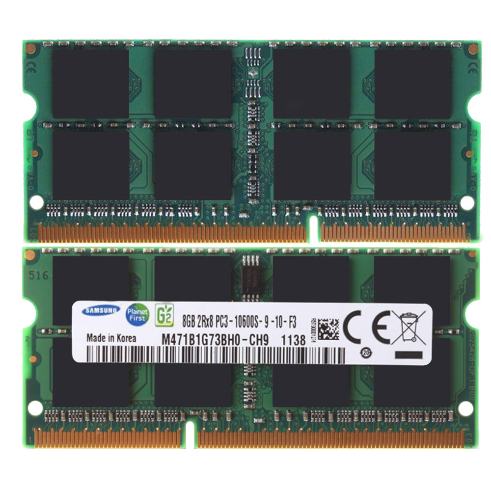Samsung 16GB Kit 2x 8GB DDR3 1333MHz PC3-10600S 204Pin SODIMM Laptop Memory RAM