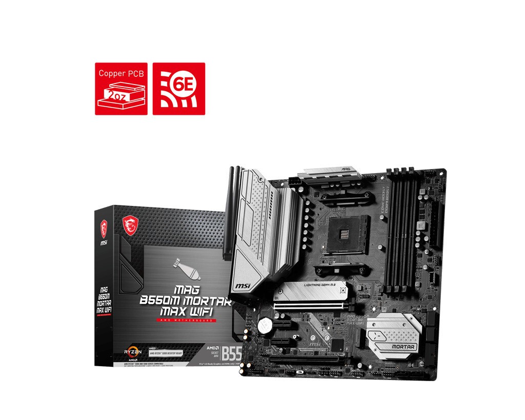 MSI MAG B550M MORTAR MAX DDR4 WIFI Support r7 5800x 3d AMD Ryzen 5000 Series –