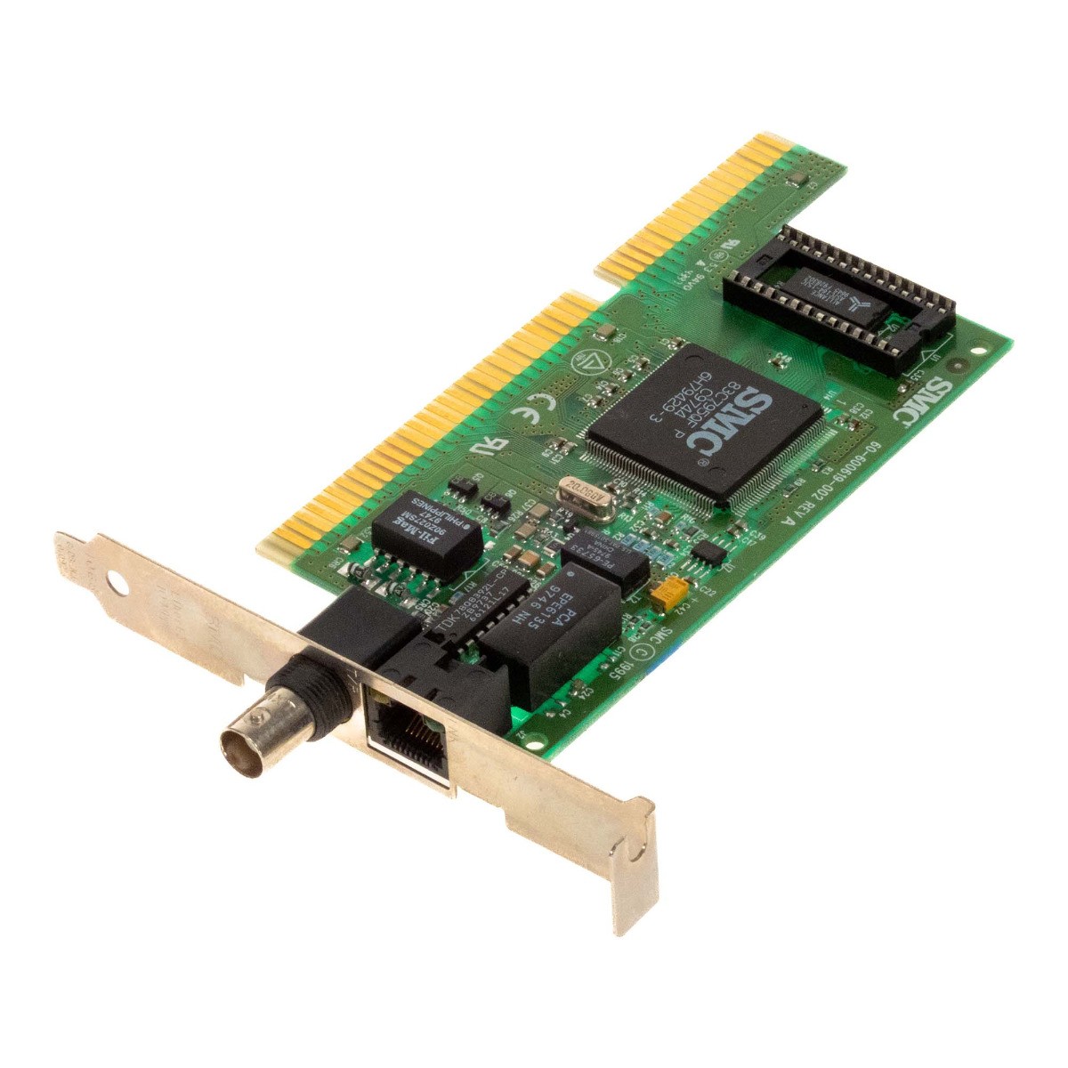 Network Card SMC 60-600619-002 REV A BNC RJ45 ISA