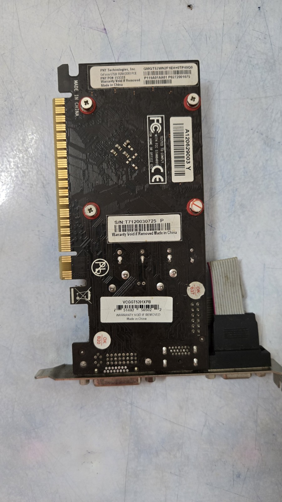 PNY NVIDIA GeForce GT 520 1GB DDR3 Low Profile PCIe Graphics Card DVI HDMI VGA