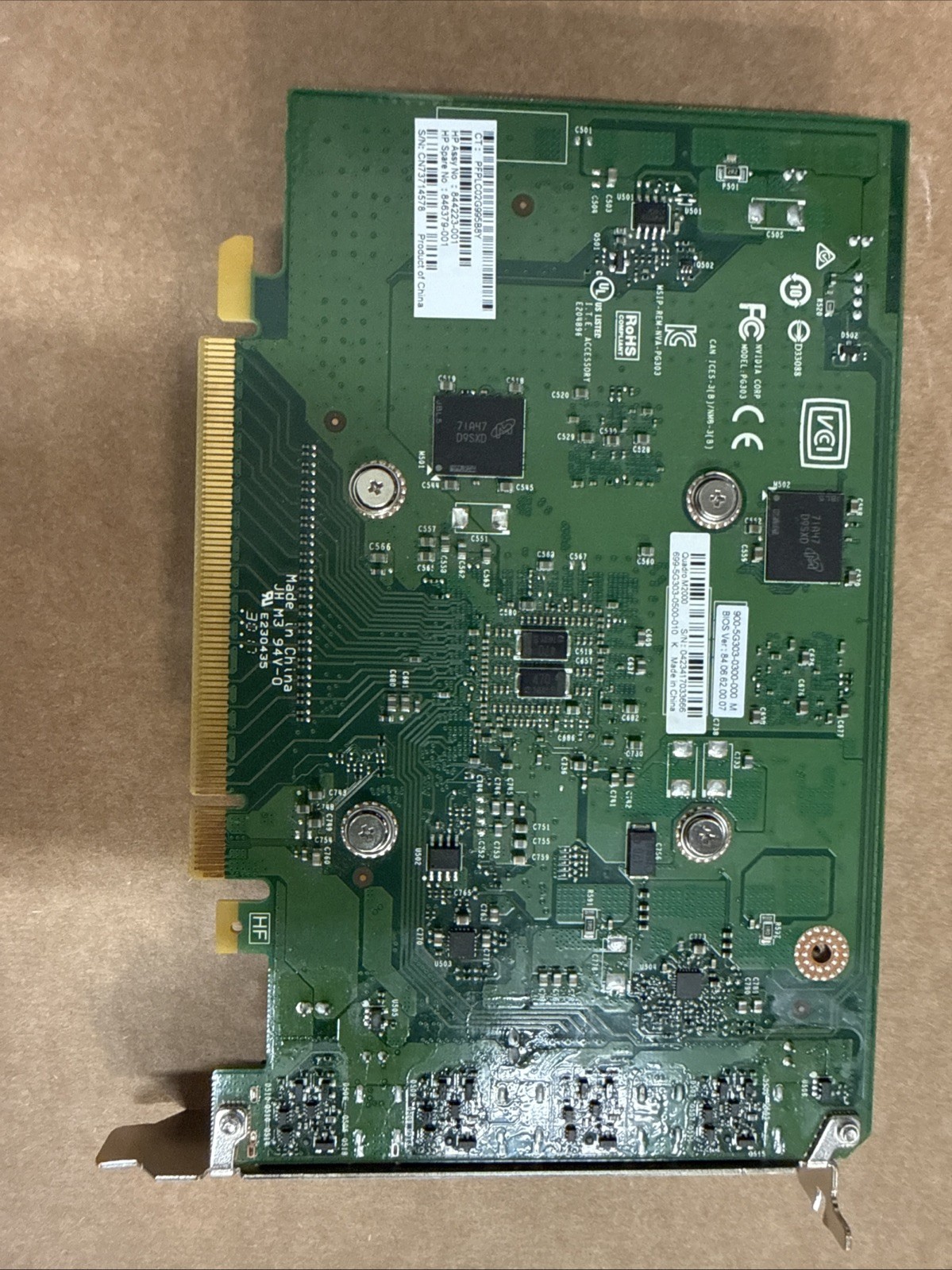 HP Nvidia Quadro M2000 4GB GDDR5 PCI-E Graphic Card 844223-001 PG303