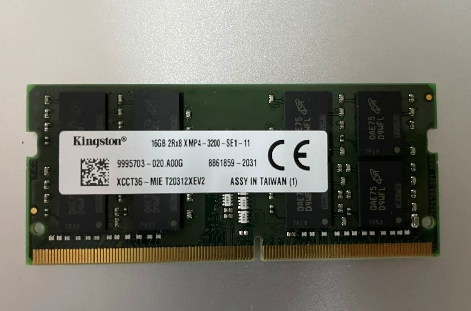 Kingston 16GB DDR4 3200 Laptop SO-DIMM RAM 2Rx8 PC4-25600 for Dell HP Lenovo