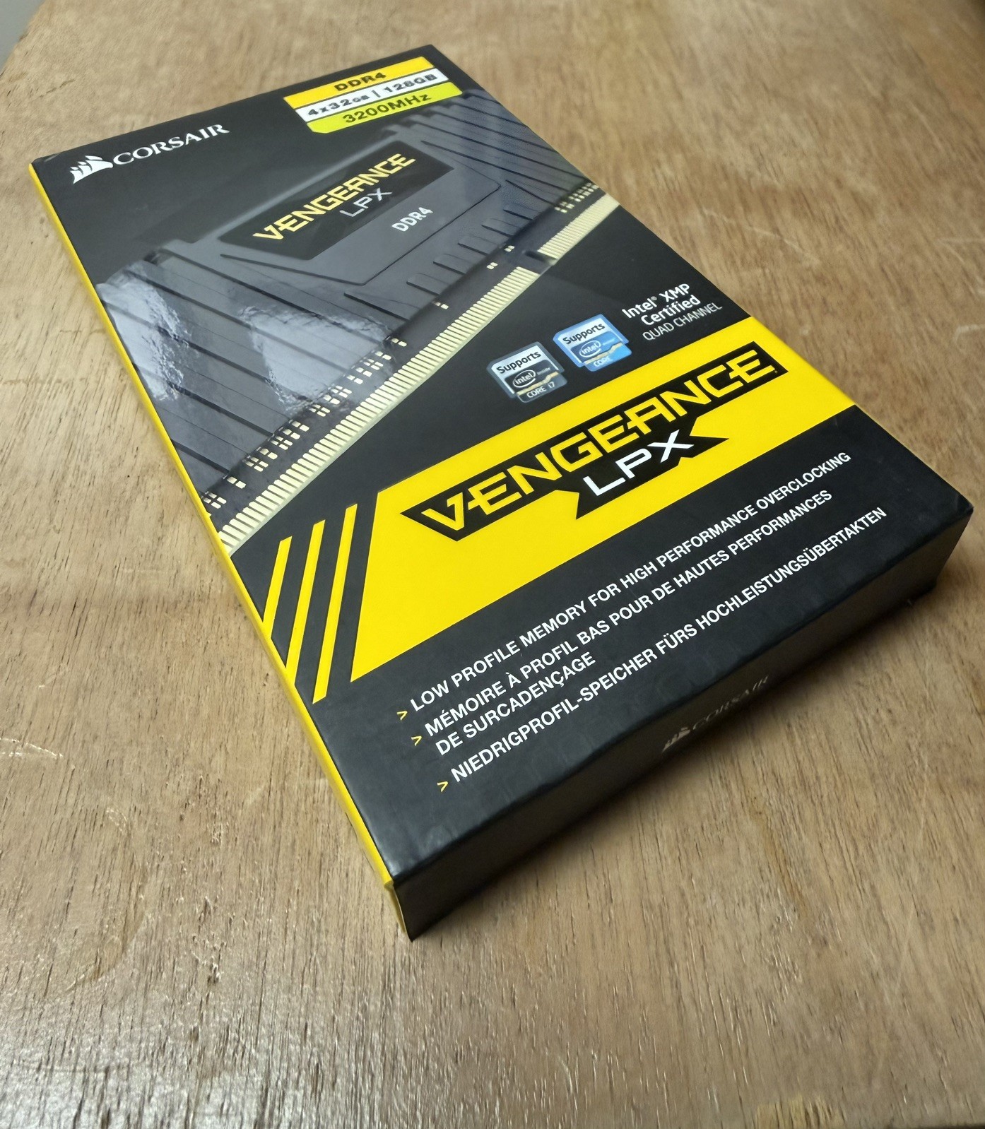 Corsair VENGEANCE LPX 128GB (4x32GB) 3200MHz 288 Pin DIMM DDR4 RAM Kit – Black