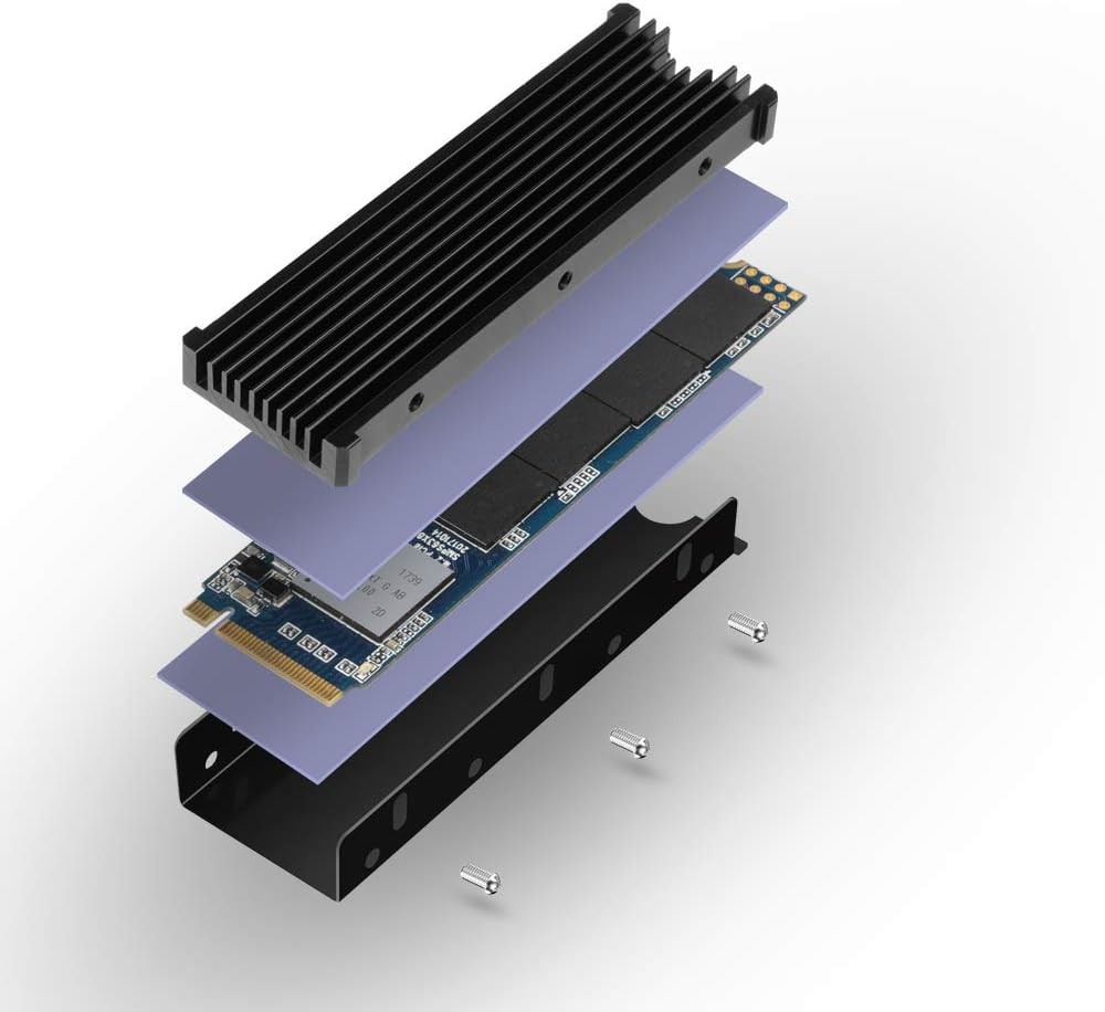 M.2 2280 SSD heatsink, Double-Sided Heat Sink, with Thermal Silicone pad for PC