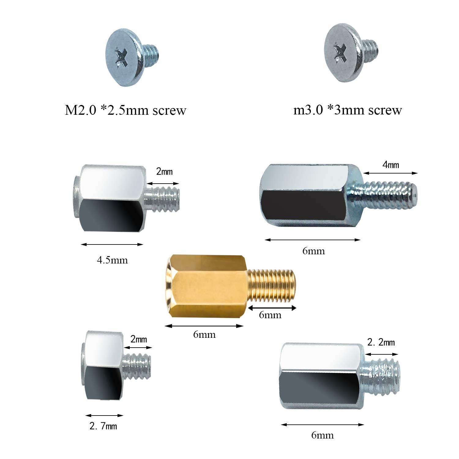 PCIe NVMe M.2 SSD Mounting Screws Kit for Asus Gigabyte ASRock Msi Mother 30PCS