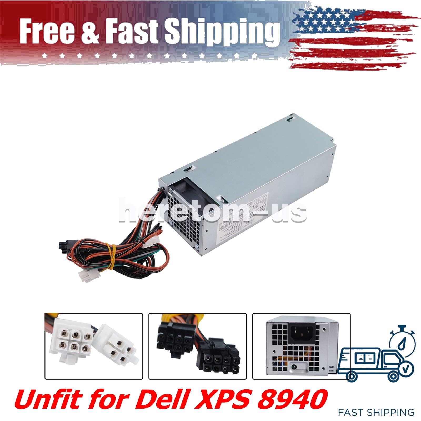 New 360W Power Supply HU360EBM-00 For Dell 7060 5060 7080MT G5-5090 4+6+8+8pin