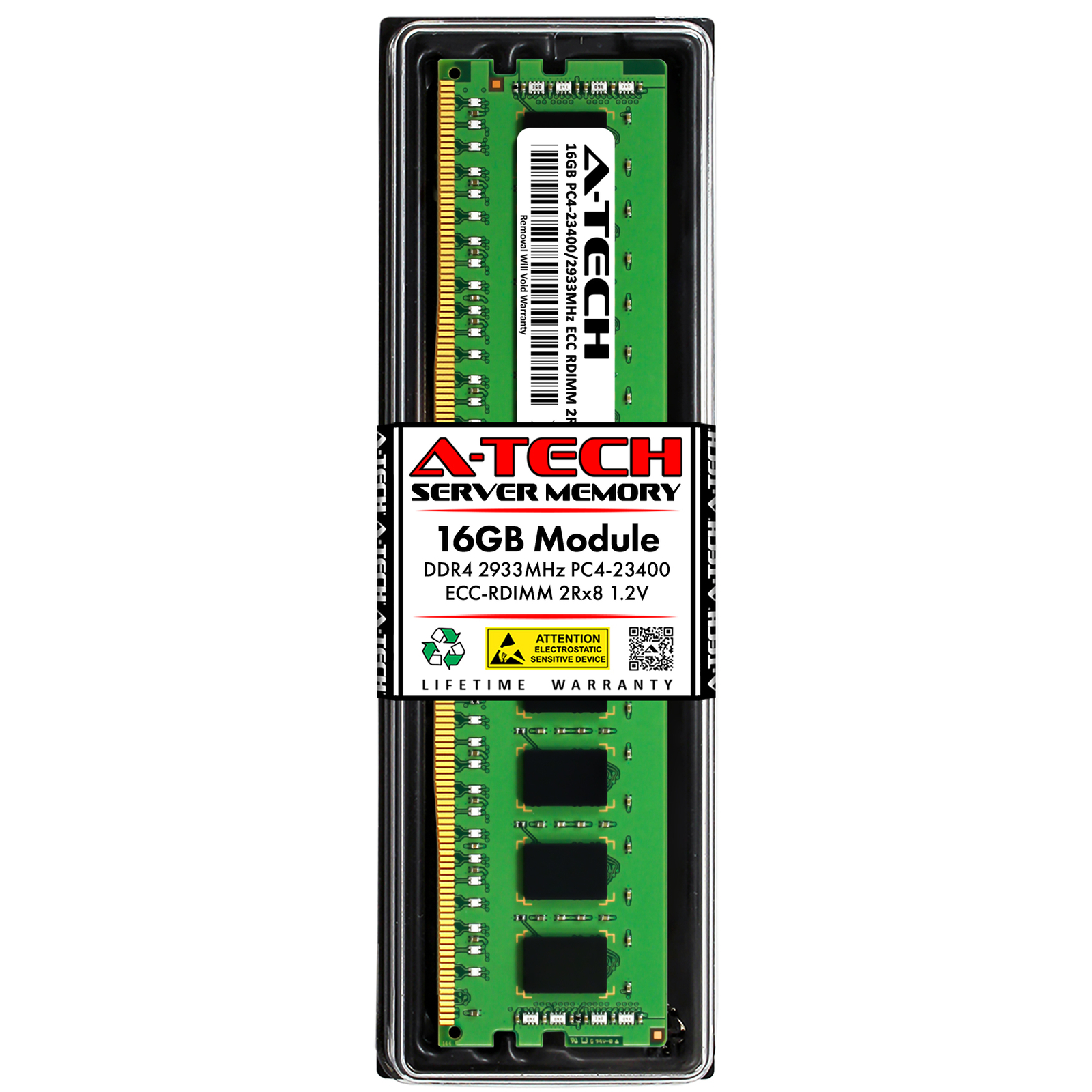 16GB DDR4 ECC RDIMM Micron MTA18ASF2G72PDZ-2G9E1 Equivalent Server Memory RAM 1x