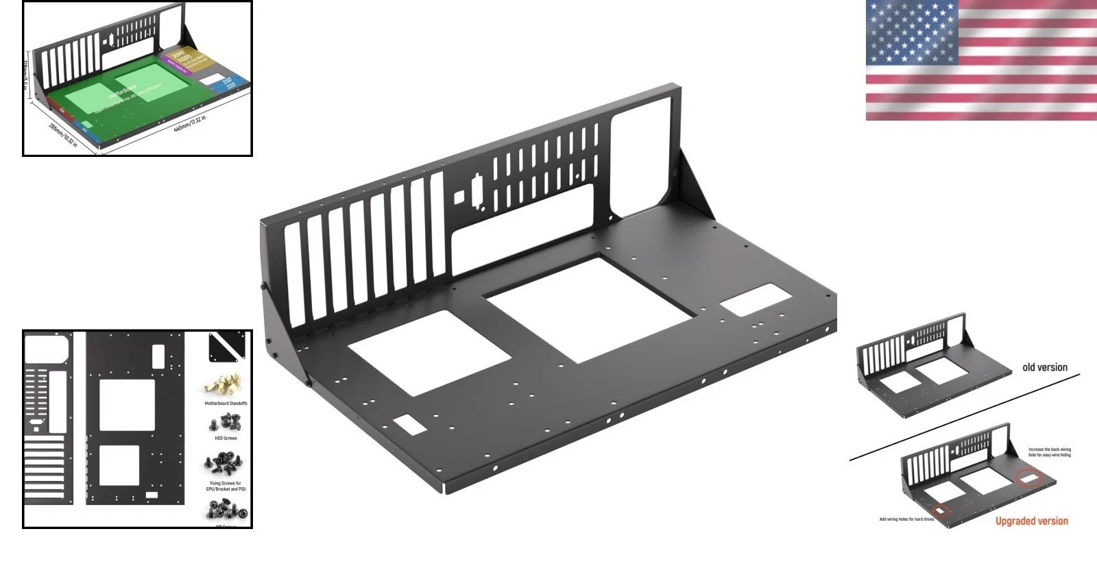 High-Quality SPCC Open Frame PC Case for Versatile Gaming and Business Builds