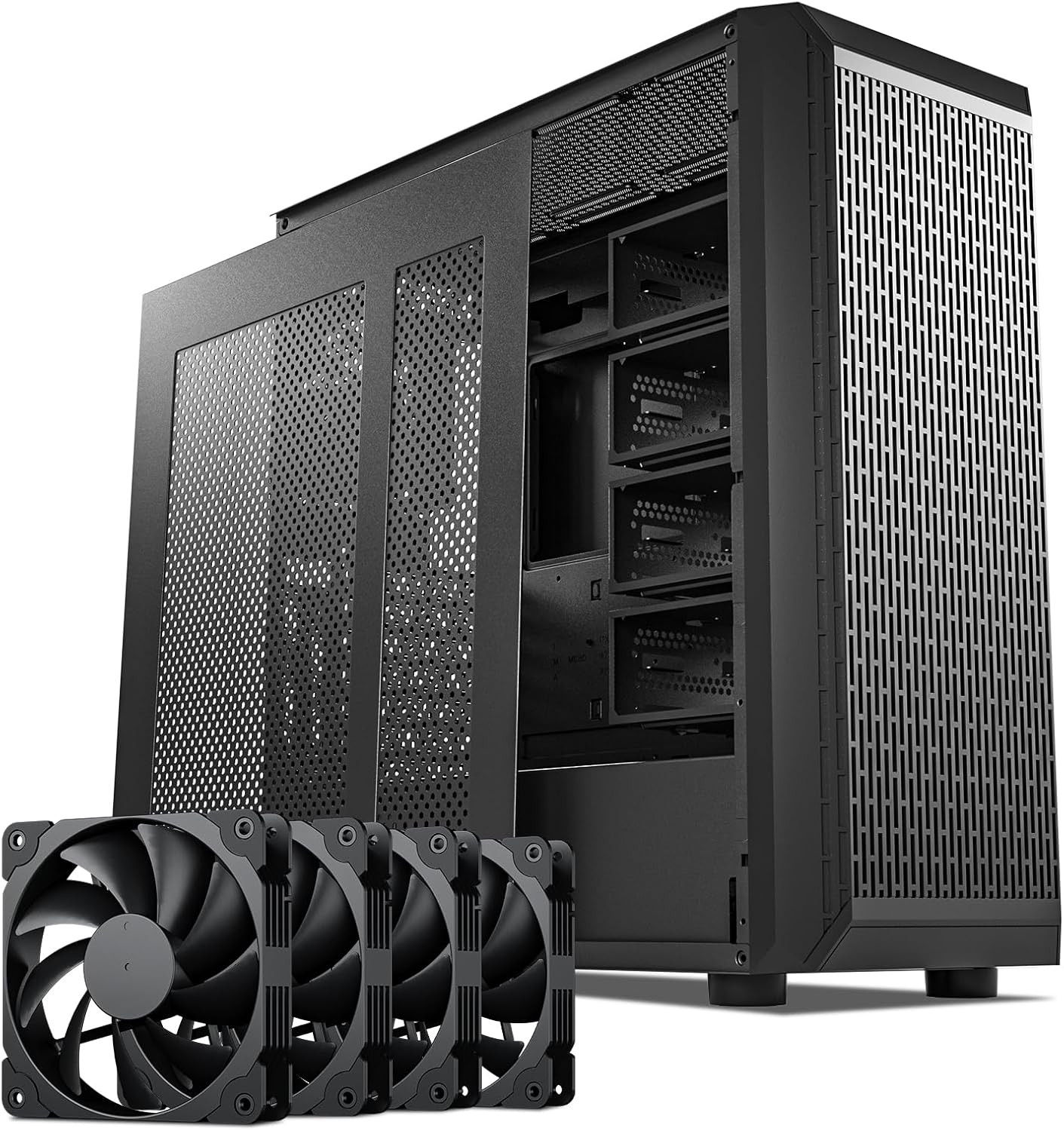 USB 3.0 Storage Master ATX NAS Computer PC Case Mid Tower with 4x120mm Fans