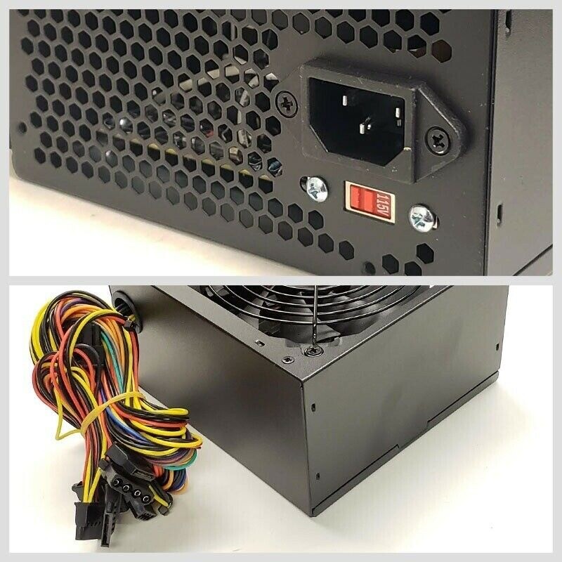 Green (2x 8-Pin) 650w-MAX ATX PS 12cm-Fan 20+4Pin SATA PCIe 6+2 / 4+4 pin-New