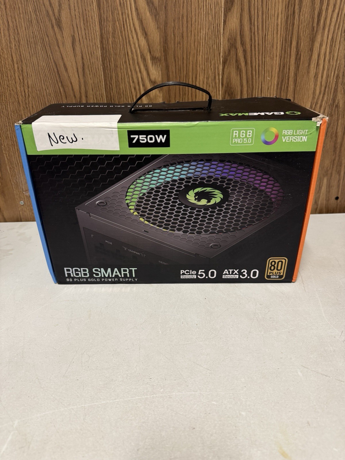 GameMax RGB-750 750W ATX Power Supply 80+ Gold PCIe 5.0 | Open Box