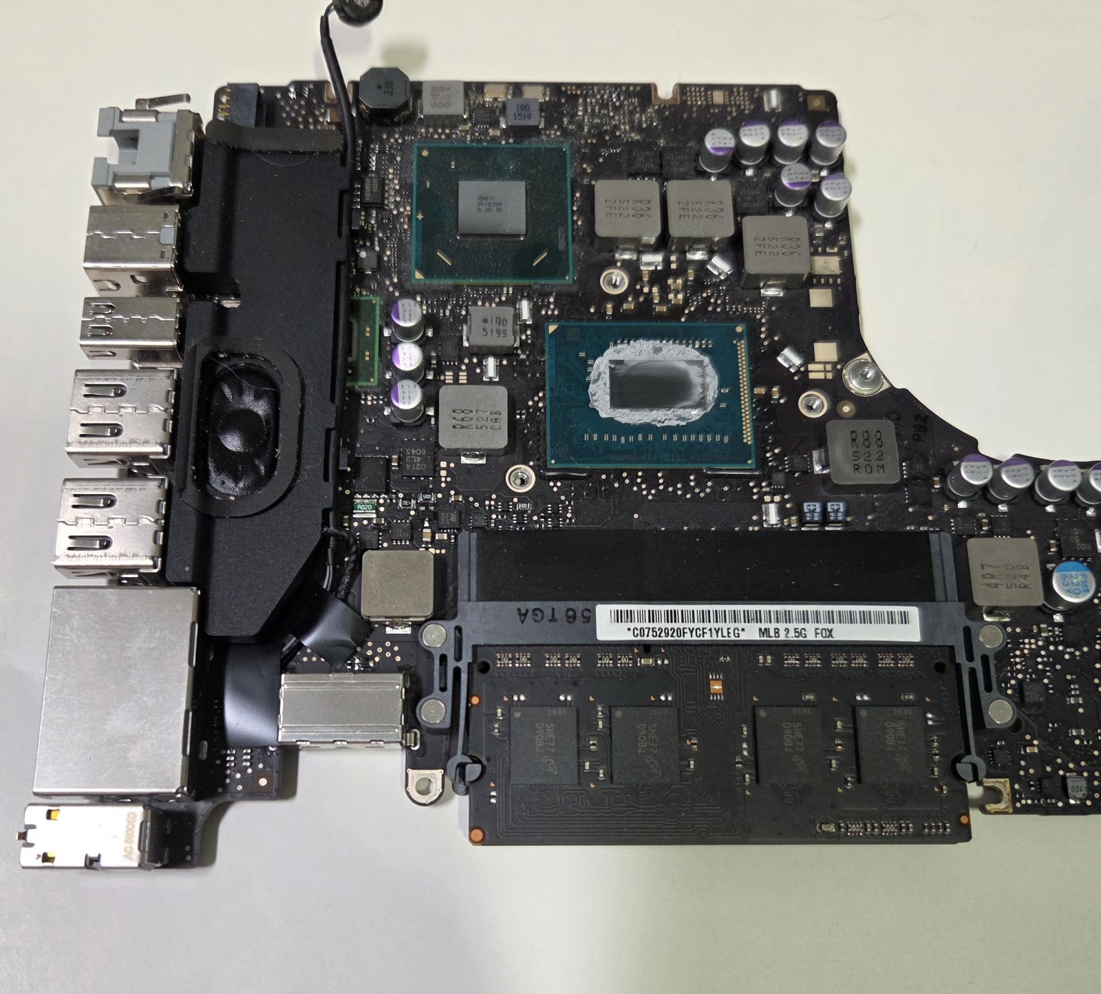 820-3115-B logic board 2012 Apple MacBook Pro A1278, Intel Core i5, 8g DDR3