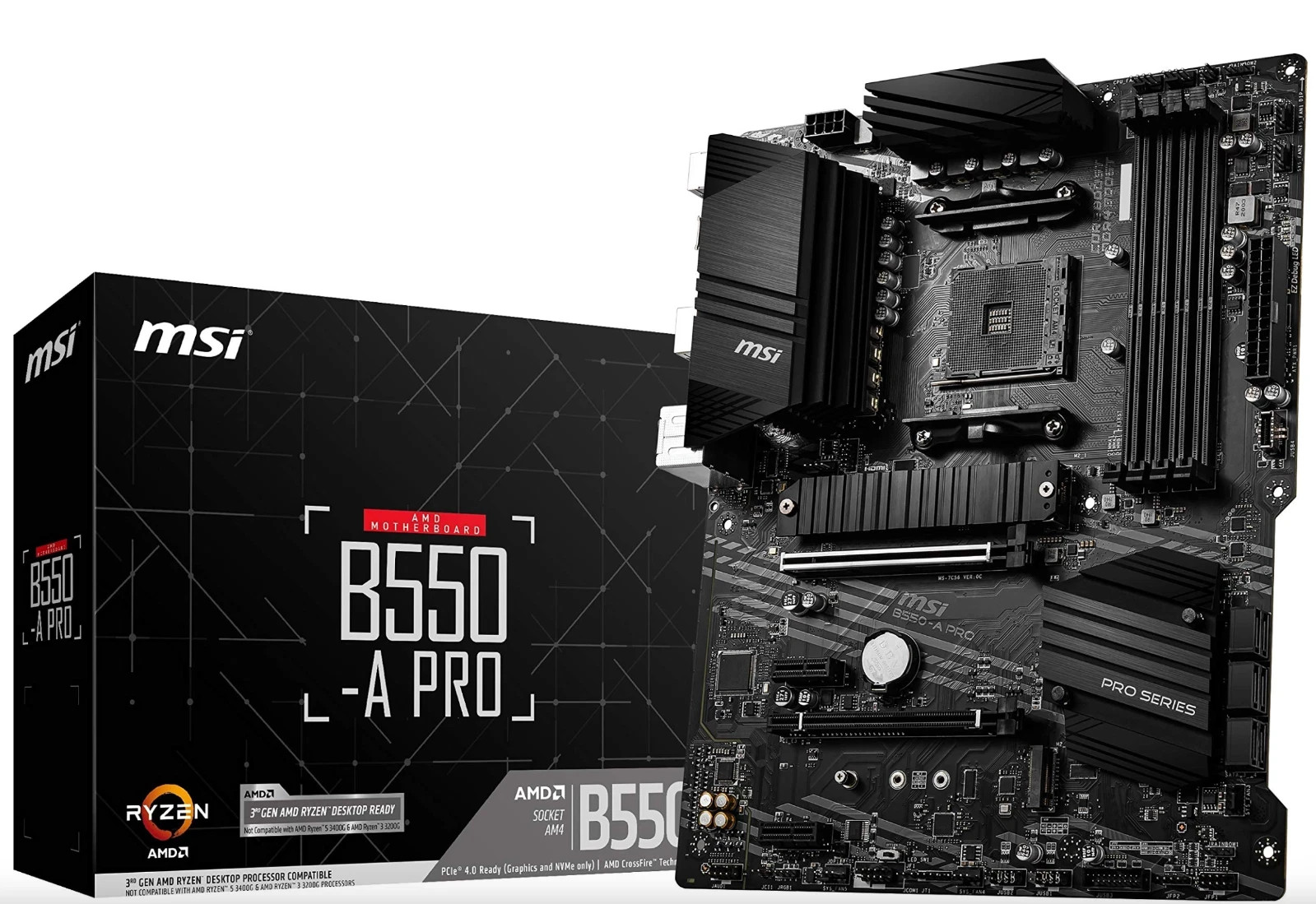 MSI B550-A PRO Motherboard ATX [AMD B550 Chipset] MB5032-New
