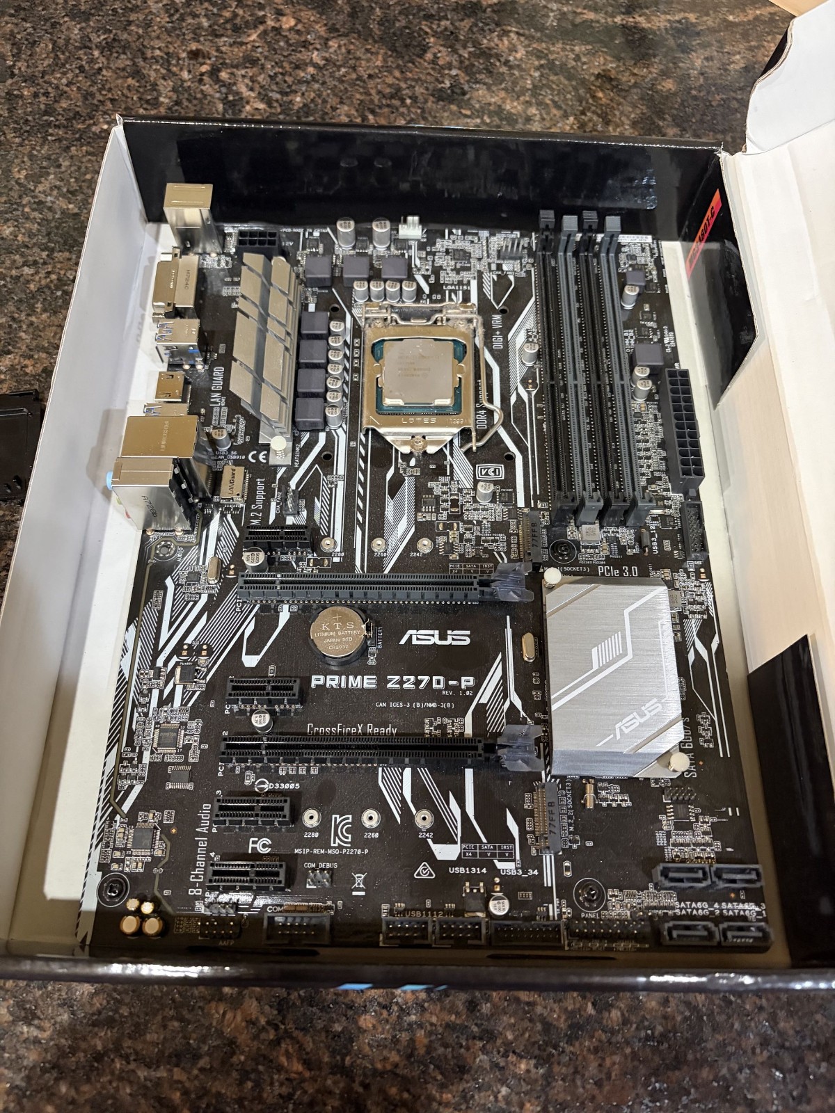 ASUS PRIME Z270-P LGA 1151, Intel Motherboard + Intel Core i3-7100