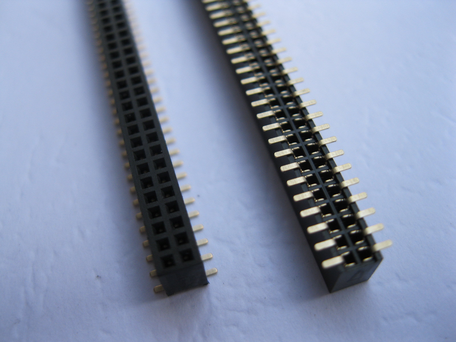 15 pcs SMD SMT 1.27mm 80pin Female Pin Header Double Row Strip Gold Plated 2×40