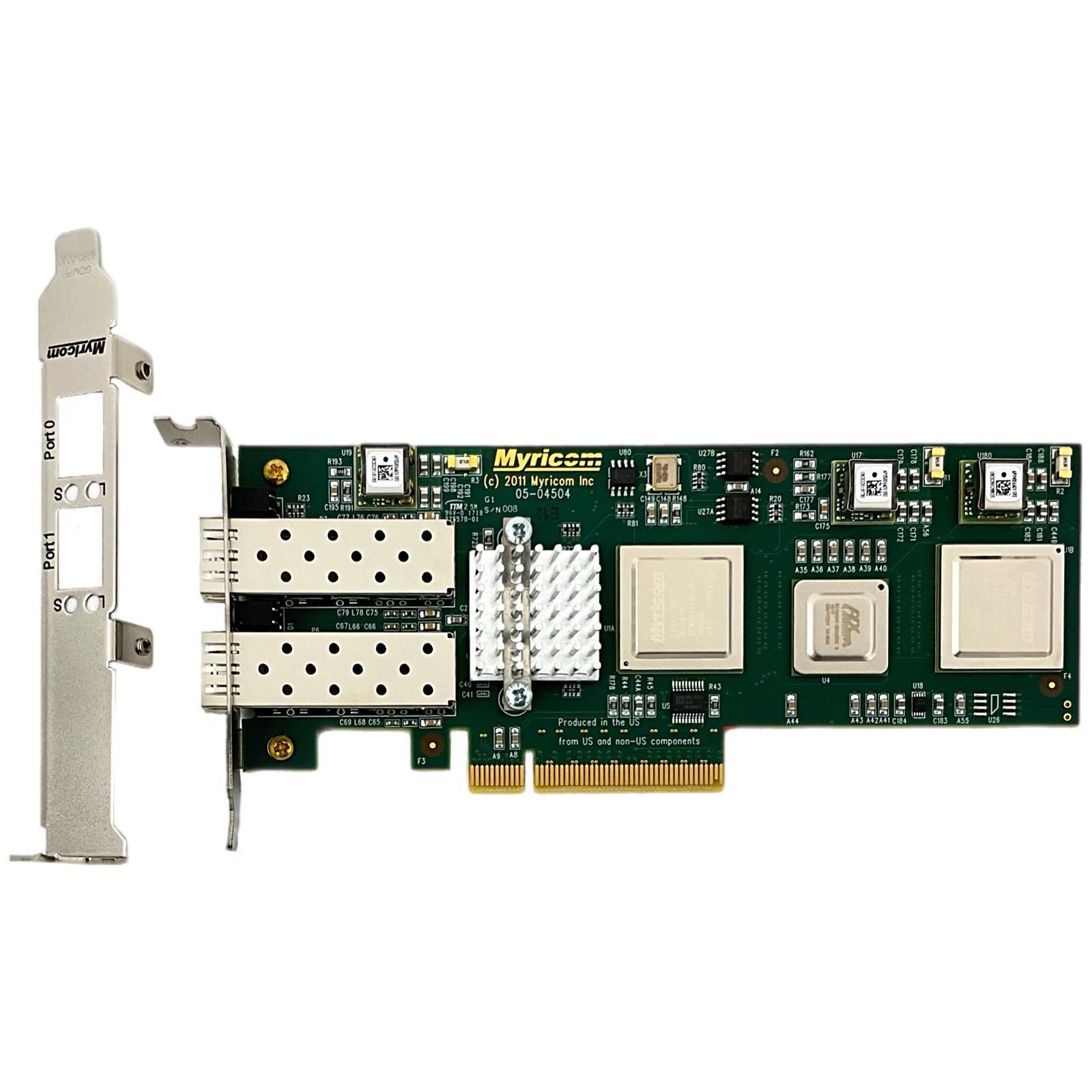 NEW Myricom 10G-PCIE2-8C2-2S Dual Port 10GB SFP+ Network Adapter Both Brackets