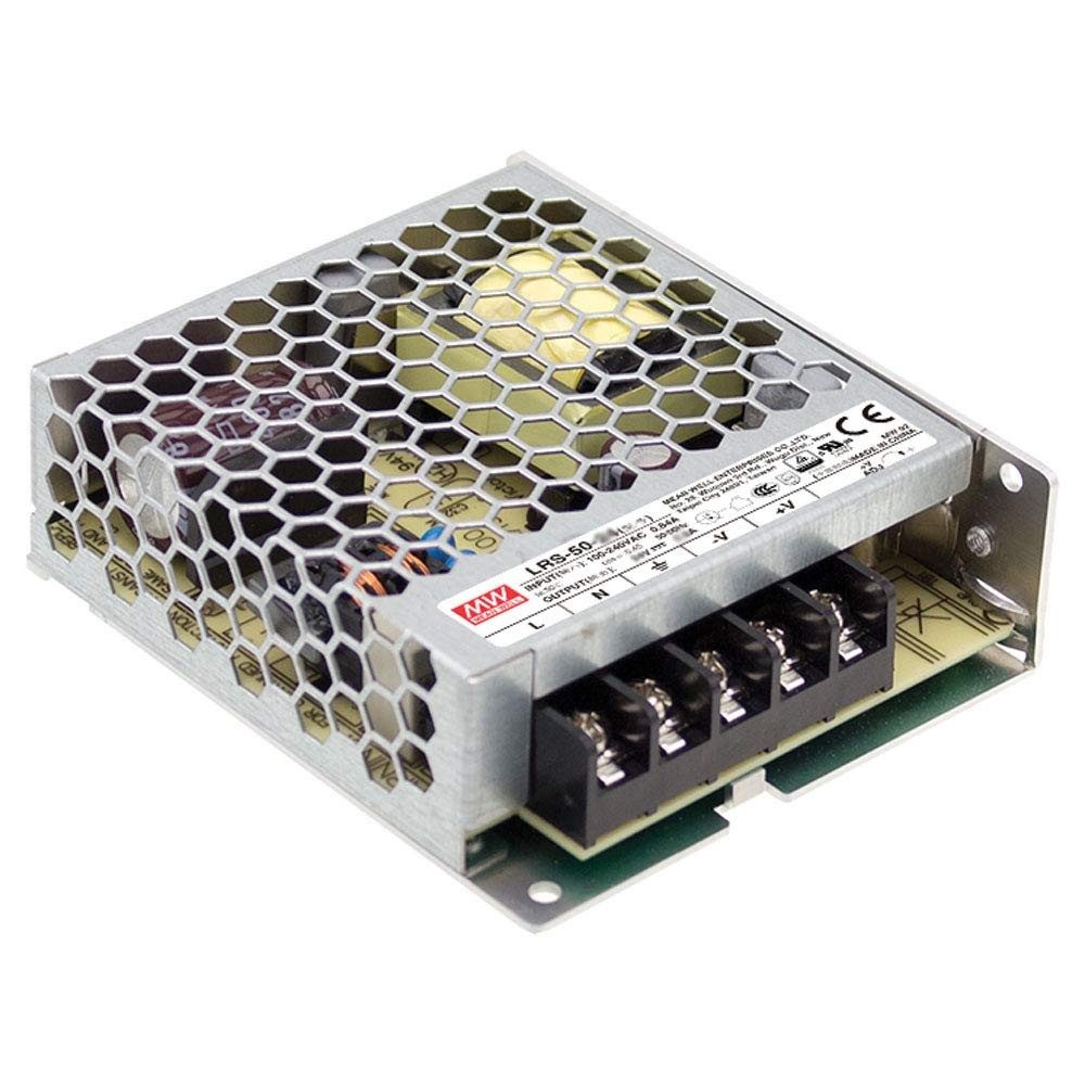LRS505 Switching Power Supply 5V 10A 50W 3.9×3.23×1.18 Inch AC/DC Hub