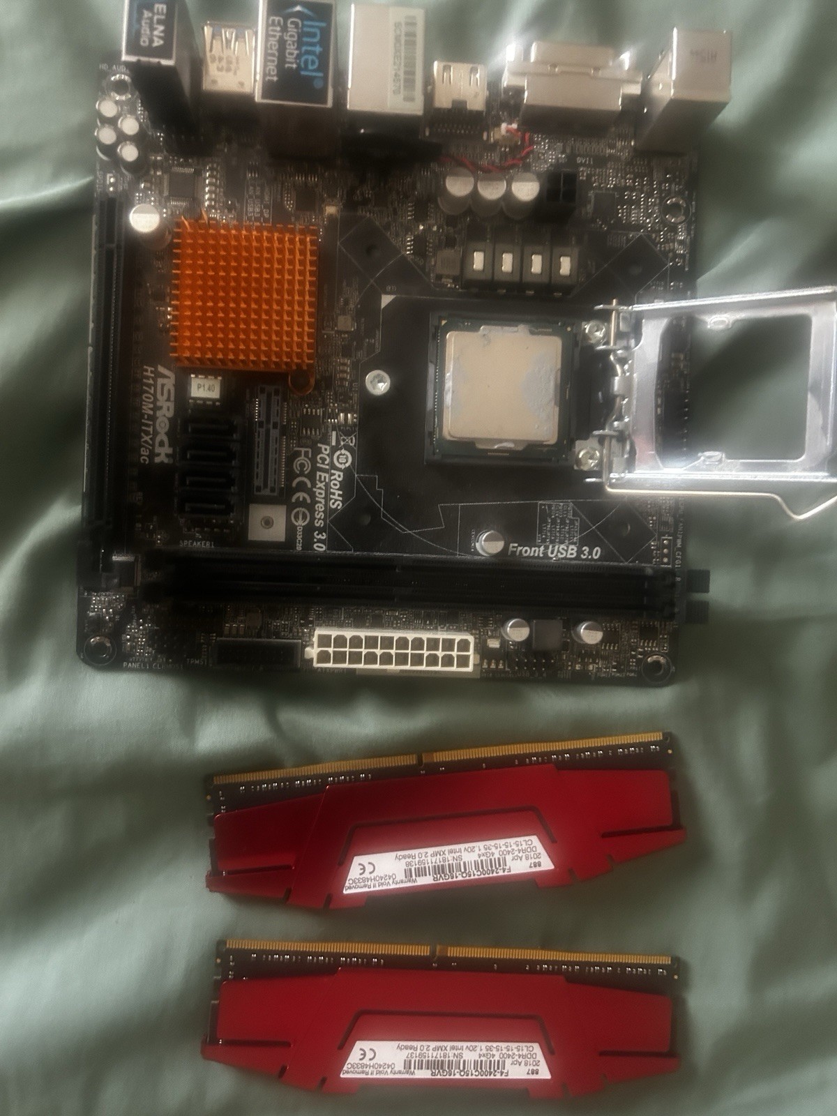 ASRock H170M-ITX/AC Mini ITX Motherboard LGA 1151 With Processor And Ram
