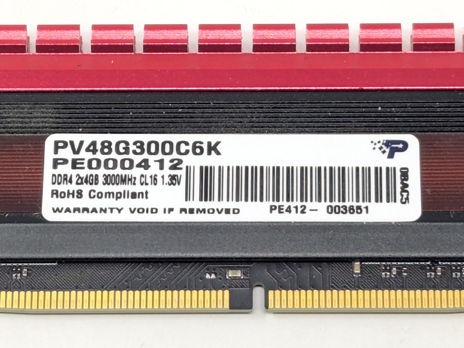 Patriot Viper 4GB DDR4 3000MHz UDIMM Memory RAM PV48G300C6K – Fully Tested