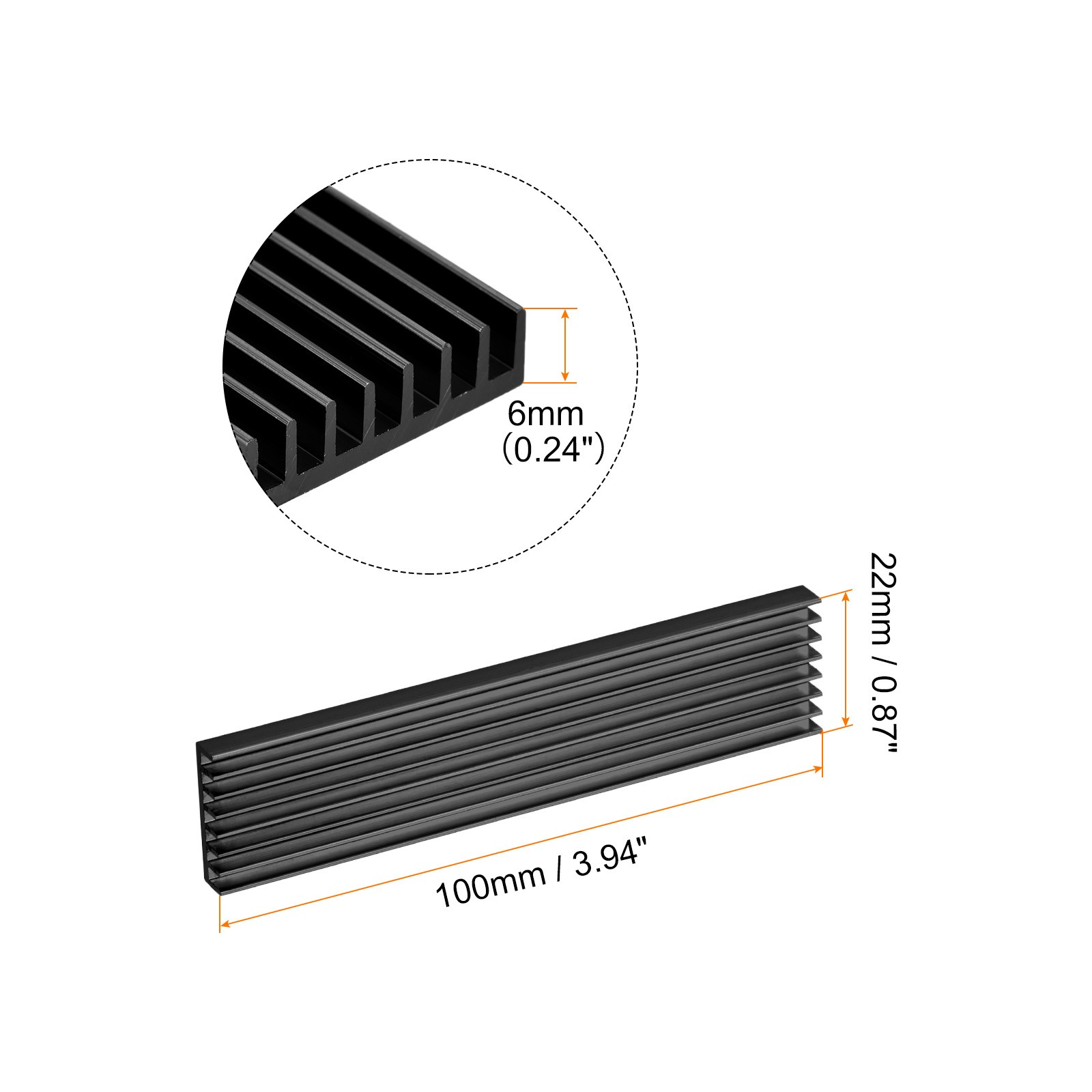 2PCS M.2 22110 Nvme SSD Heatsink Cooler with Thermal Pad Alloy Aluminum Black