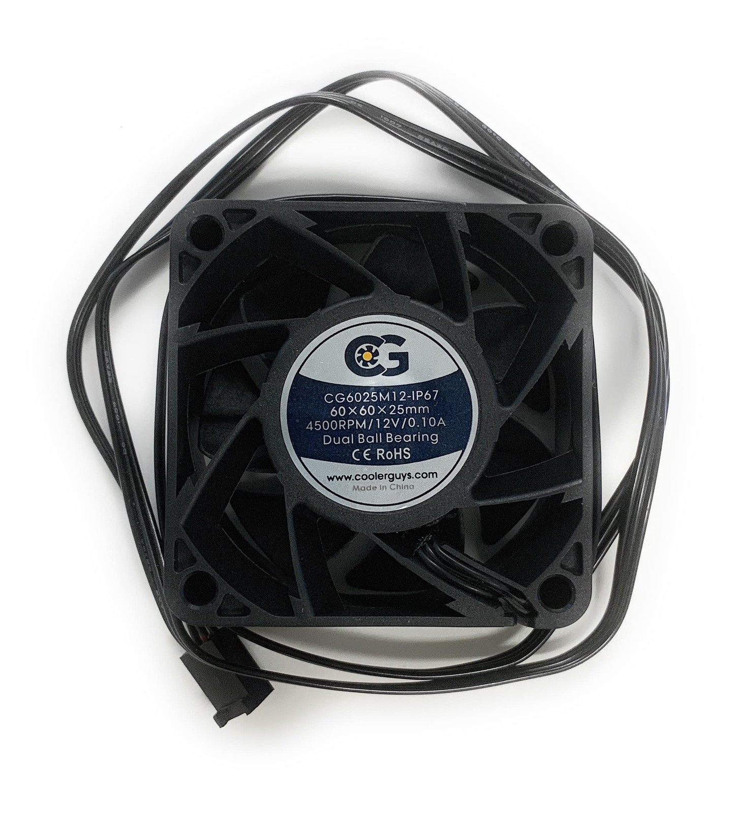 Coolerguys 12vDC Waterproof IP67 Fan (Medium Speed, 60x25mm)
