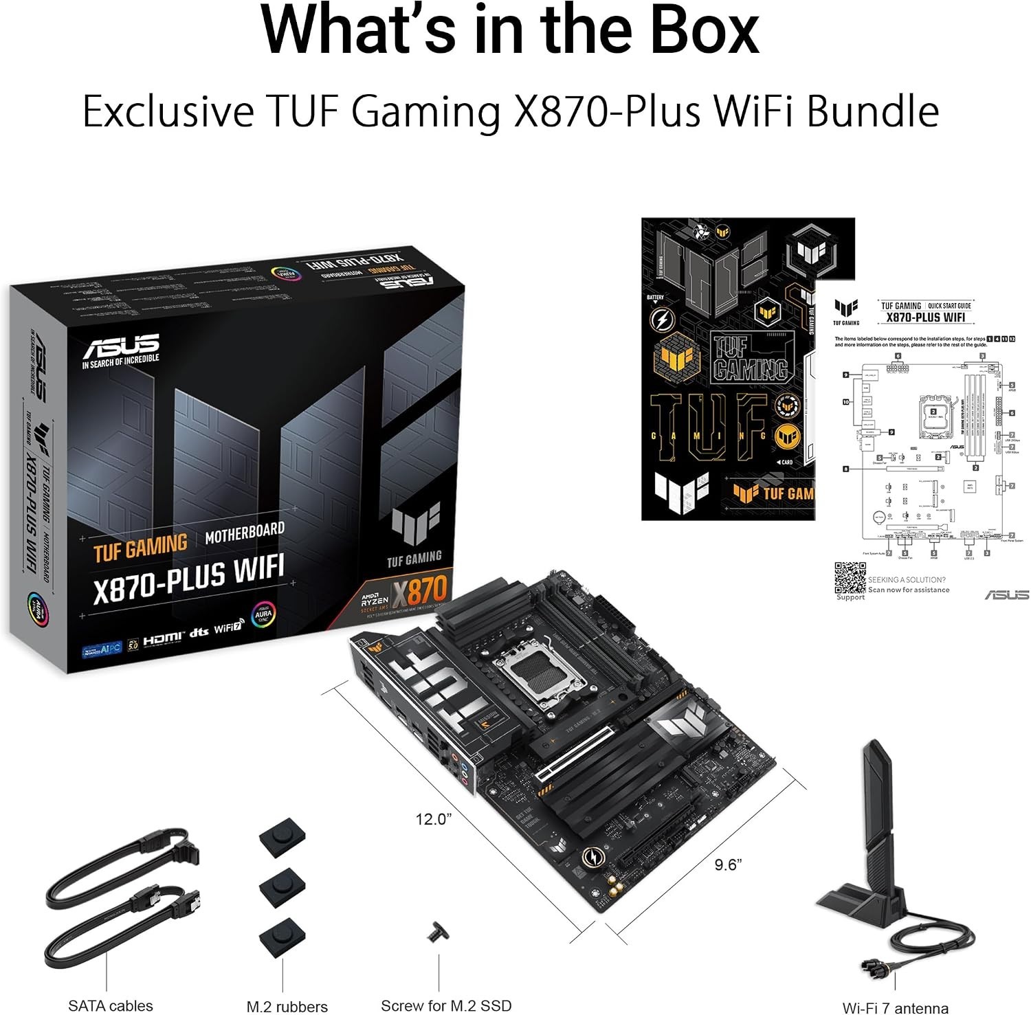 Motherboard AMD AM5 ATX DDR5 Wi-Fi 7 PCIe 5.0 4 M.2 LAN HDMI USB-C
