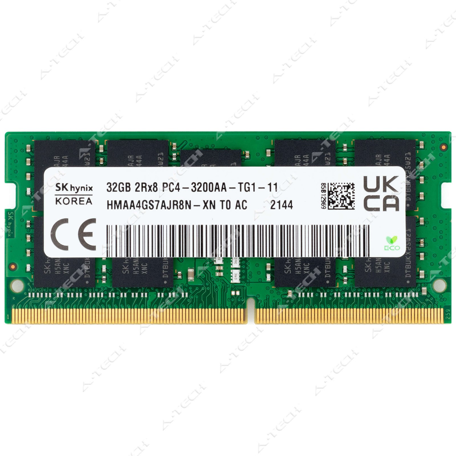 Hynix 32GB DDR4-3200 PC4-25600 2Rx8 ECC UDIMM Server Memory RAM HMAA4GS7AJR8N-XN