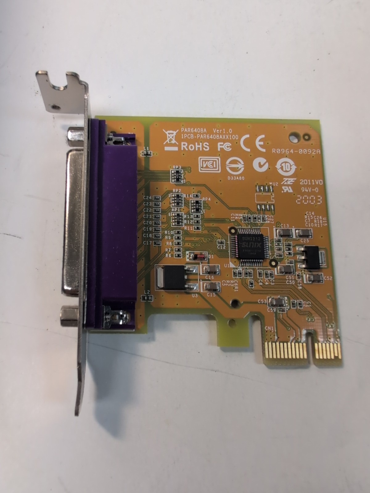 🔥 Sunix Dell 0XKTC2 Parallel Port Expansion PCIe Card – Low Profile PAR6408A –