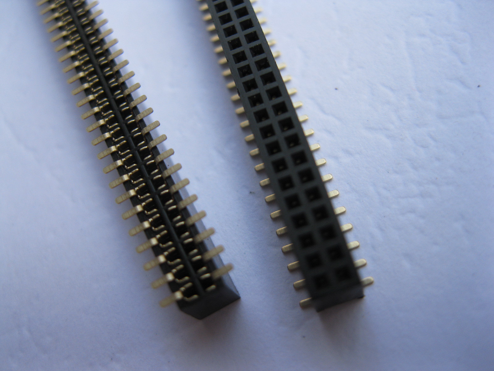 15 pcs SMD SMT 1.27mm 80pin Female Pin Header Double Row Strip Gold Plated 2×40