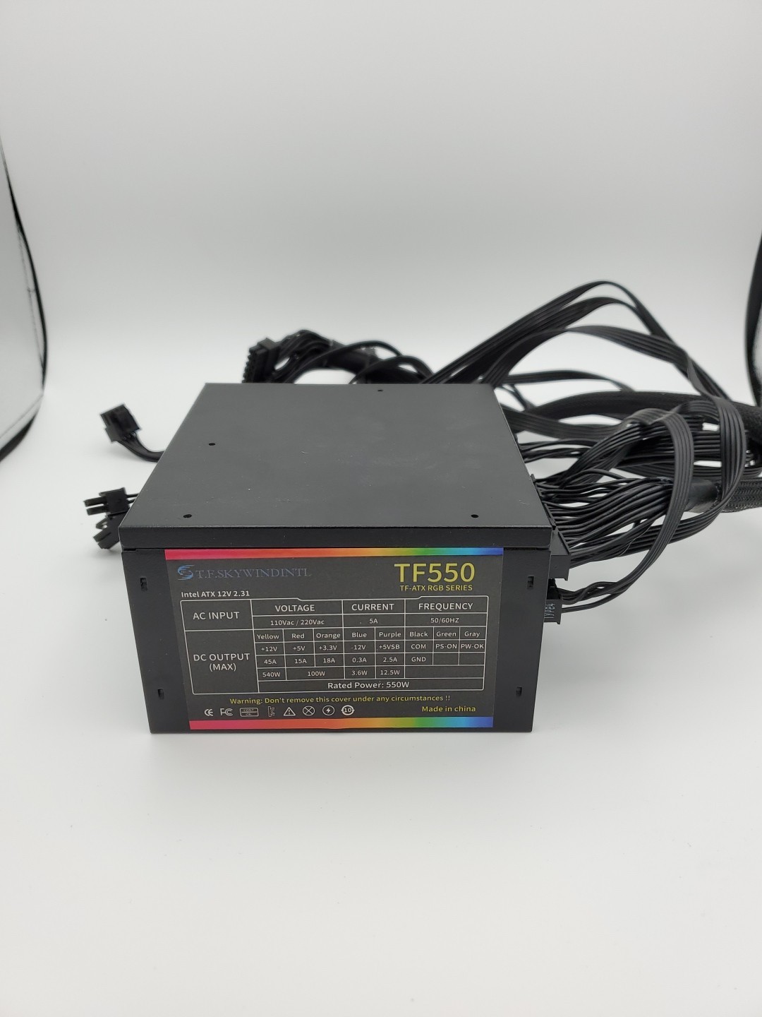 T.F. SKYWINDINTL TF550 TF-ATX RGB Series Power Supply